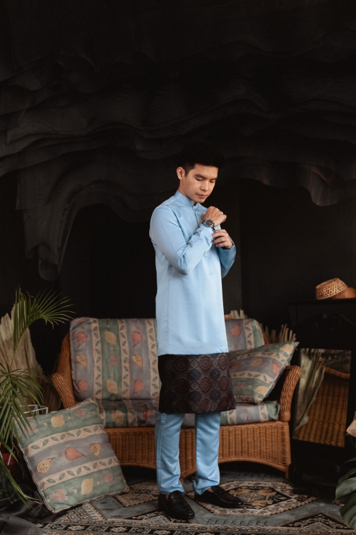 Family Edition Men baju melayu - Baby Blue